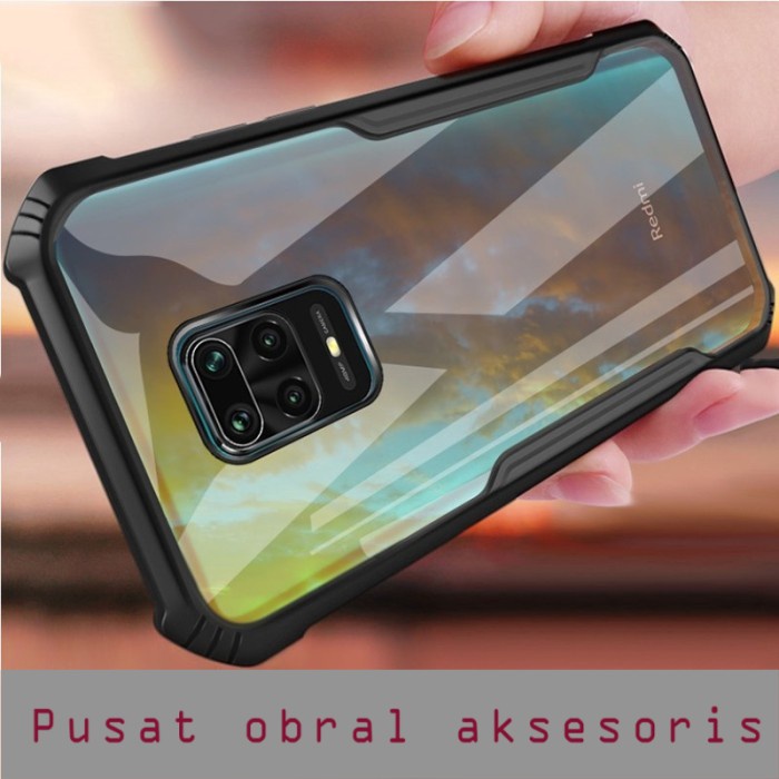 S/P- CASING Case Redmi Note 9 Pro Shockproof Transparent Hard Back Corners Soft Sl CASE SP