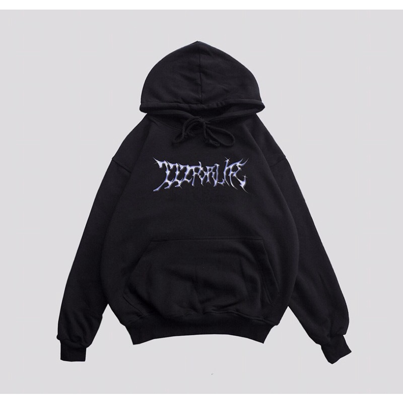 Pullover hoodie white GLITCH