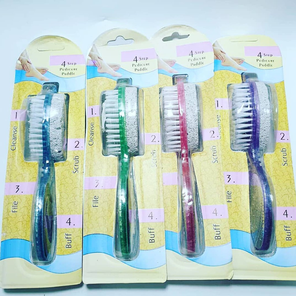 Pedicure Brush  4 in 1/ Sikat Kaki 4 In 1 Batu Apung Praktis Pedicure warna random