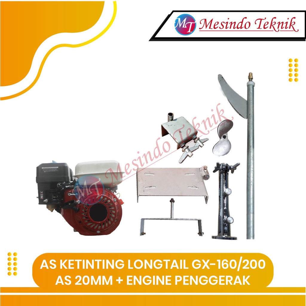 AS KETINTING LONGNTAIL AS 20MM /GX-160/200 SET + Mesin penggerak