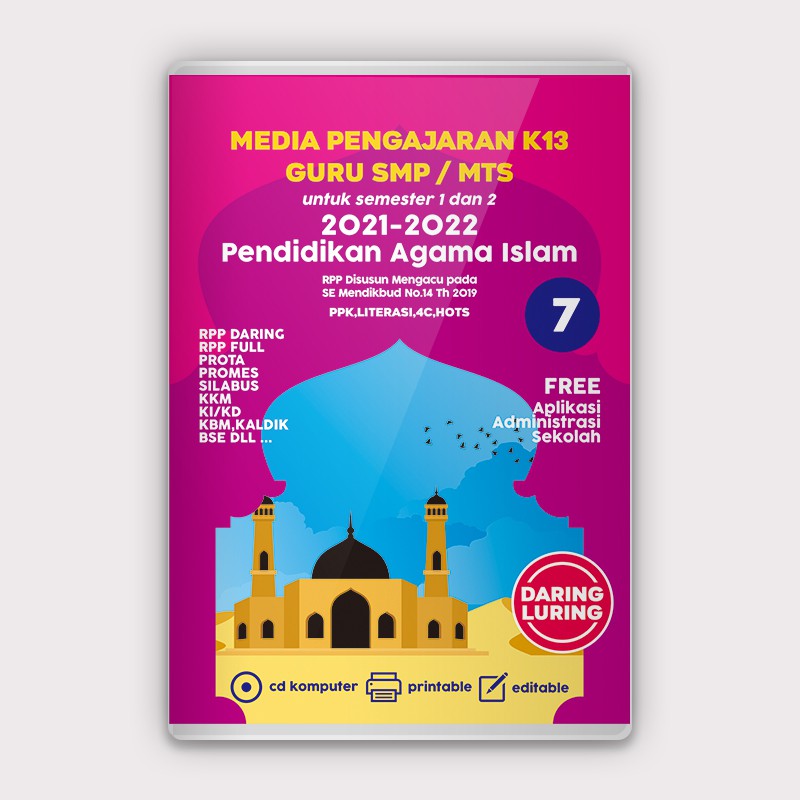 Cd Rpp Daring Luring Pai Pendidikan Agama Islam Smp Mts Kelas 7 8 Dan 9 K13 Revisi Terbaru Sintesa Shopee Indonesia