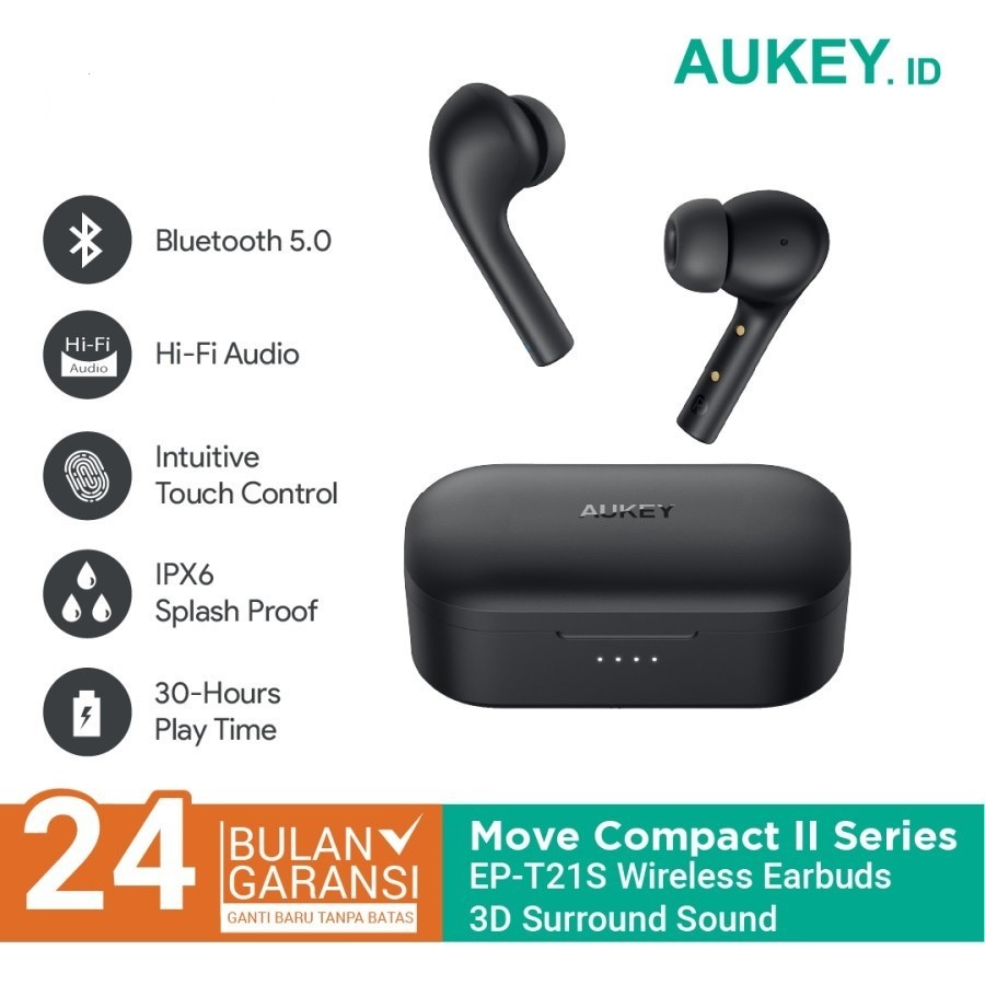 Aukey EP-T21S / EPT21S TWS True Wireless Earbuds 3D Surround Bluetooth