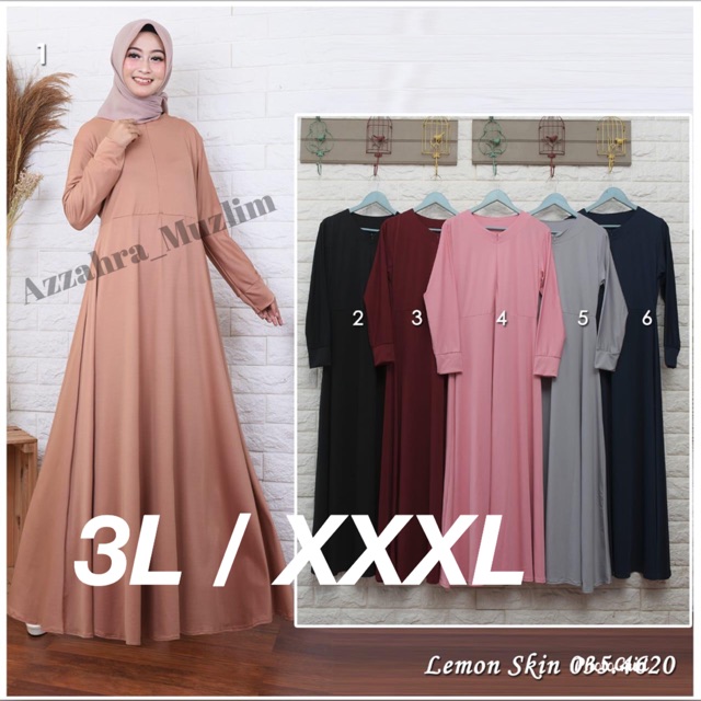 SYERLY OverSize - Gamis Jersey Jumbo 3L/XXXL Busui saku / R.15 -  033-4972