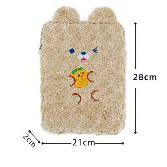 Tas tablet tas penyimpanan ipad pouch cute bear kekinian tablet pouch sleeve sarung ipad