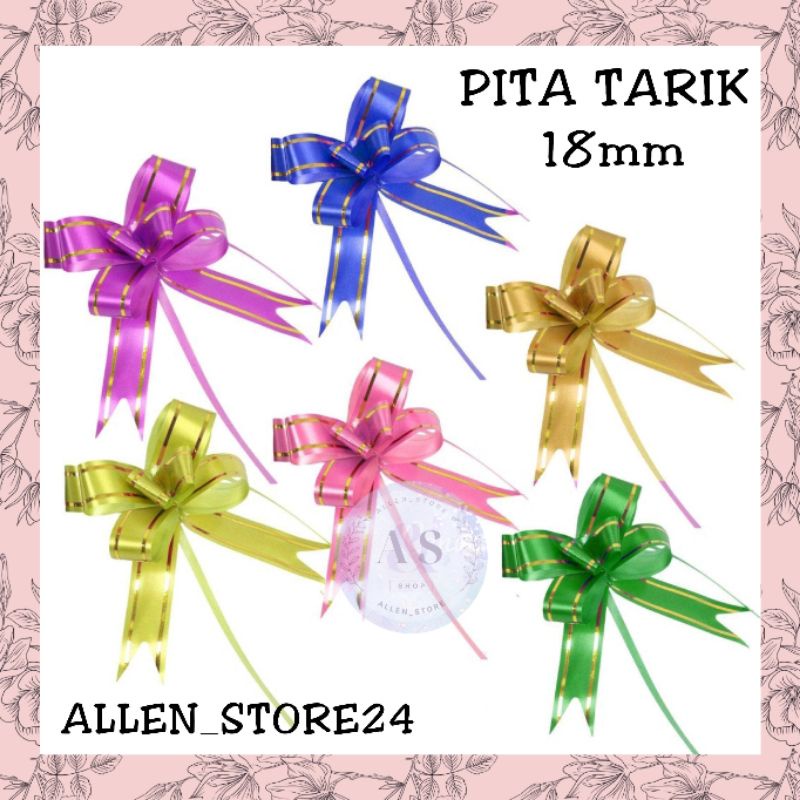 

(1 PCS) Pita Tarik 18mm Lis EMAS Serut Parcel Kado Souvenir