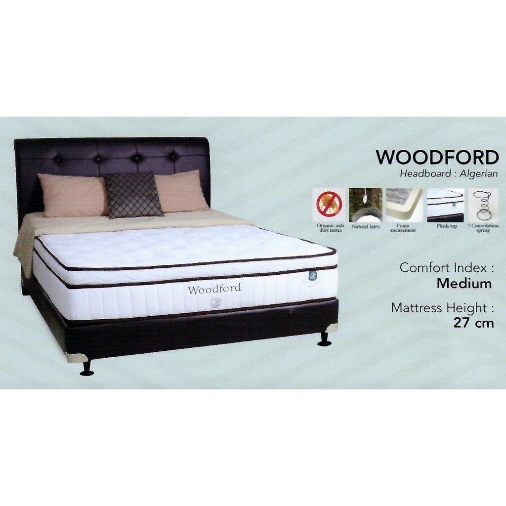 Airland Springbed Woodford + Divan dan Headboard Sandaran