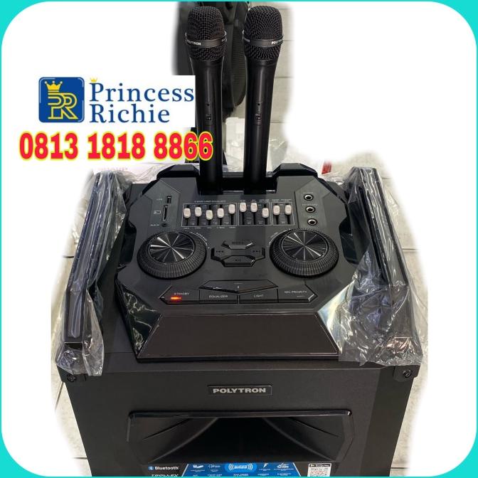 Polytron Speaker Pts 2K25 Karaoke Bluetooth Free 2 Mic Wireless
