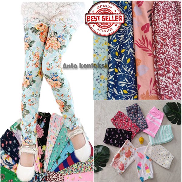 Pekat ISI 6 PICIS Legging Anak Perempuan 1th - 13th /Celana Lejing Anak Perempuan panjang 6Pcs