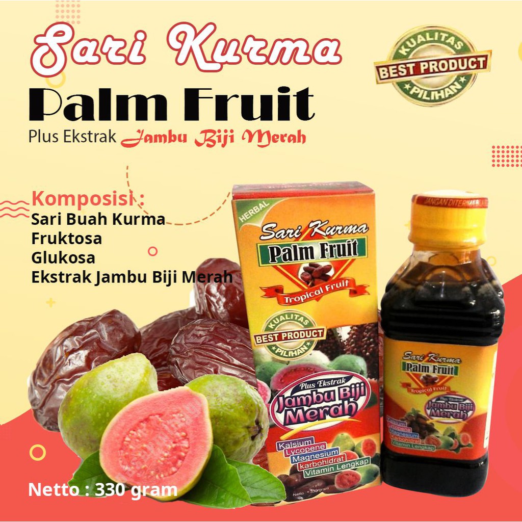 Obat Herbal Anemia, Tipes, DBD Sari Kurma PALM FRUIT Jambu Biji Merah