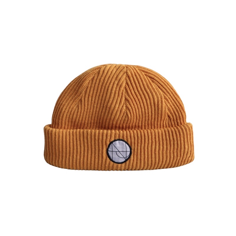 Beanie hat kupluk rajut model pendek original nowpaps mustard