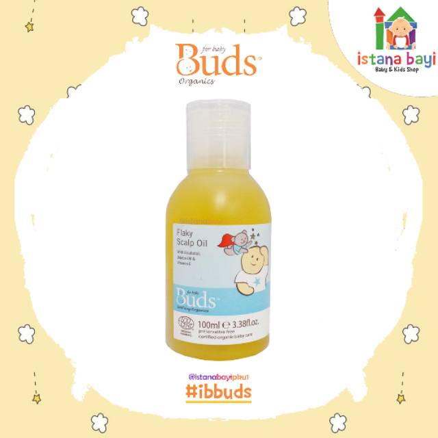 Buds Flaky Scalp Oil 100ml/Oil untuk kerak kepala bayi