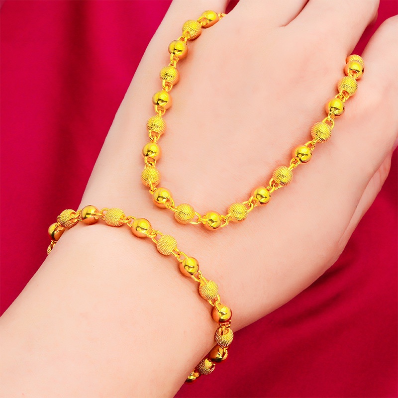 Kalung Manik-Manik Lapis Emas Asli Kadar 375 Desain Buddha Untuk Pria