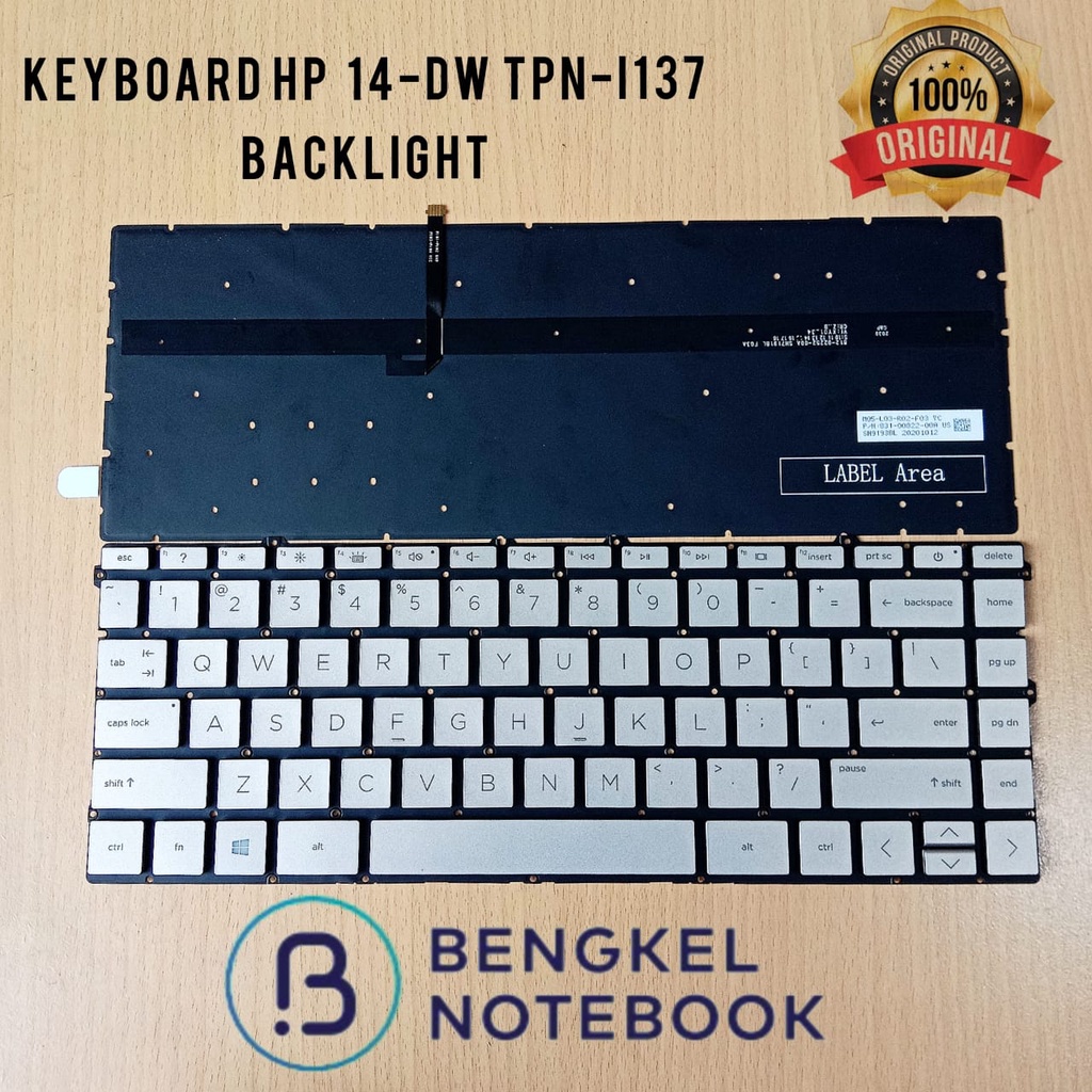 Keyboard HP Pavilion 14-DW 14m-DW 14-DV 14S-DW TPN-I137 L96526-001 TPN-Q244 Backlight