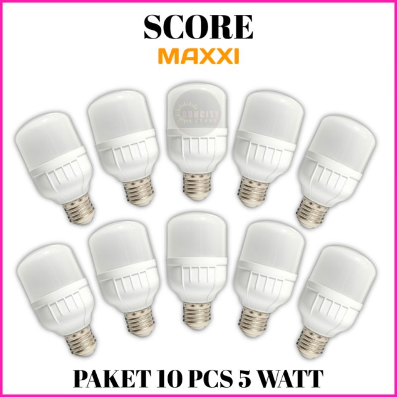 Paket 10 Pcs SCORE Maxxi Lampu LED Capsule 5 Watt - Cahaya Putih