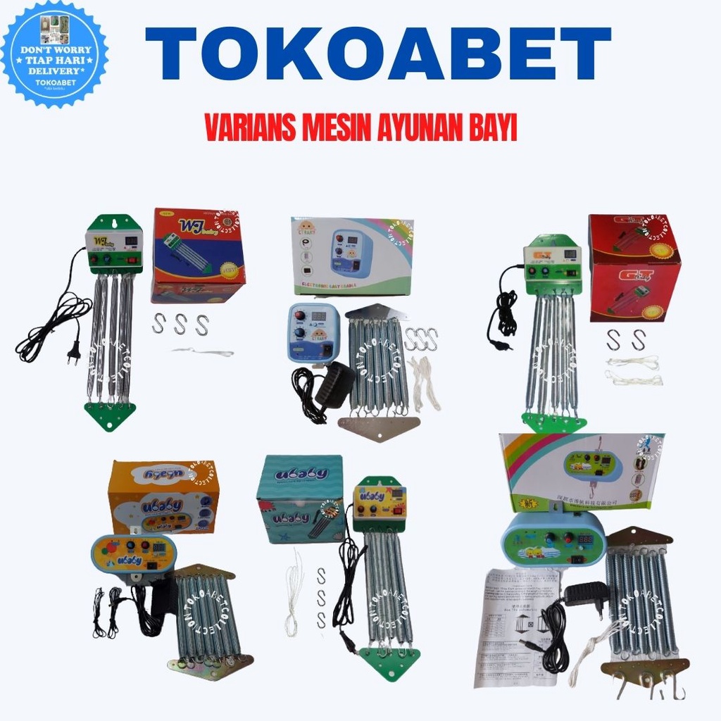 Paket Tiang Ayunan Elektrik Portable GT Baby/WJ Baby dan Tiang ORIENT CHROME STAINLESS Kain Kelambu Warna sebagai Perlengkapan Tidur Bayi sesuai Kebutuhan Anak TOKOABET