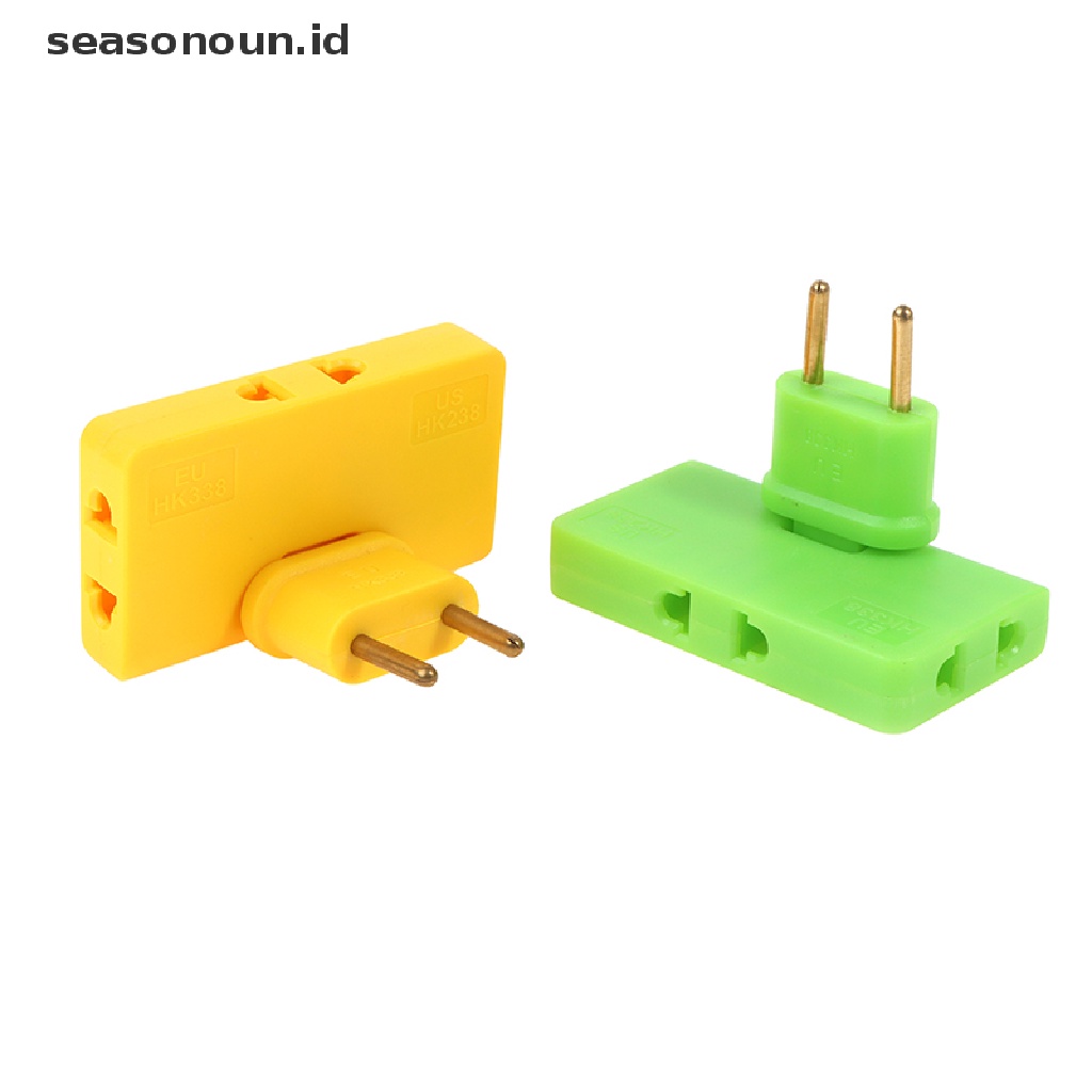 (seasonoun) Adapter Konverter Power Plug EU Bisa Dilipat Untuk Travel