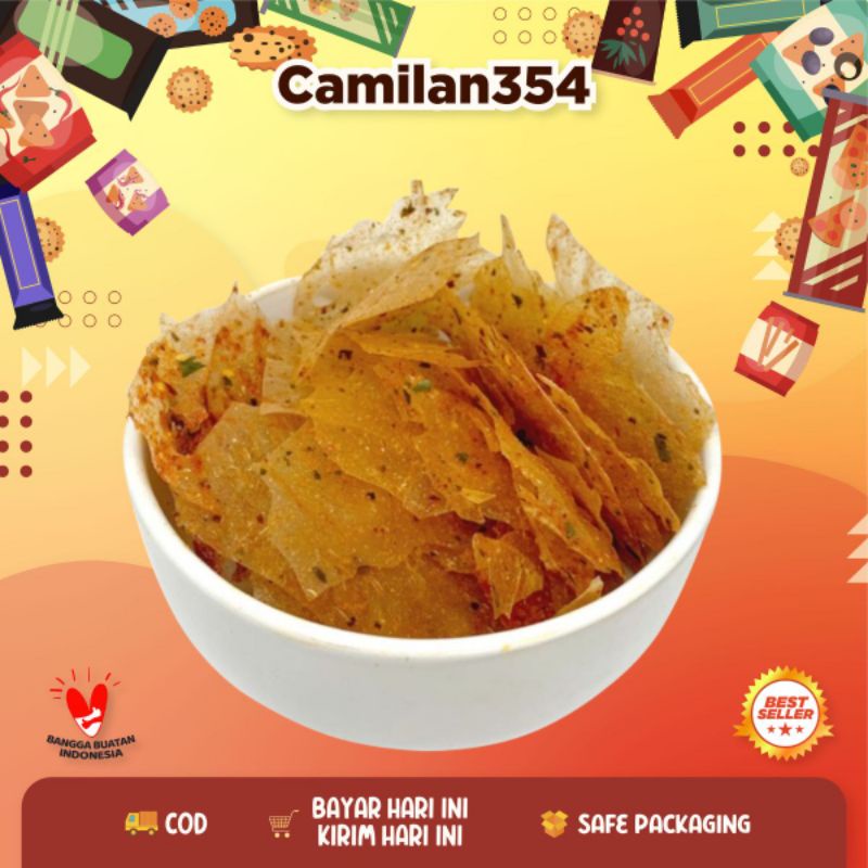 

Keripik Kaca Aneka Rasa - 250gr / Kripik Beling Kripca Renyah