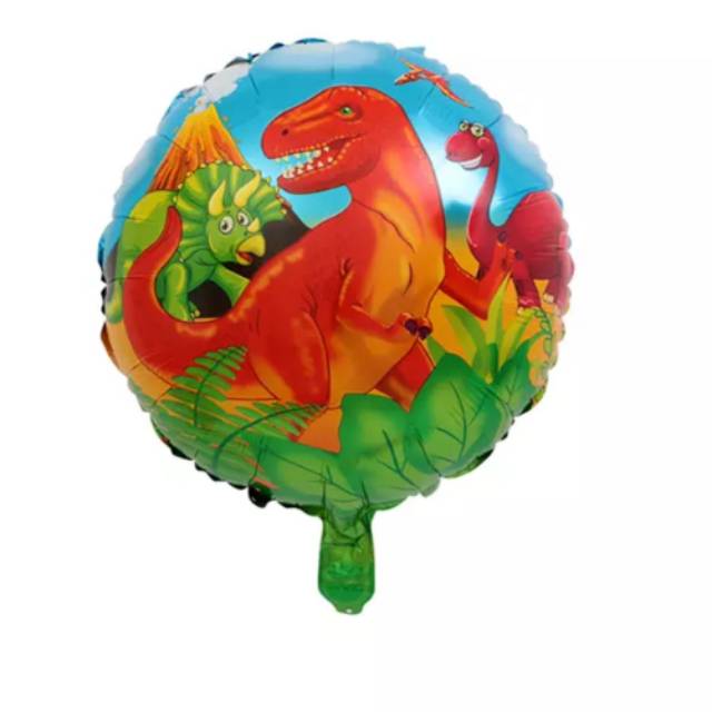 Balon foil Bulat dinosaurus 40cm