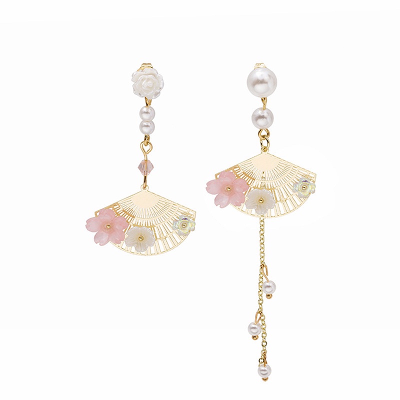 Anting Tusuk Asimetris Bahan Sterling Silver 925 Gaya Korea Untuk Wanita