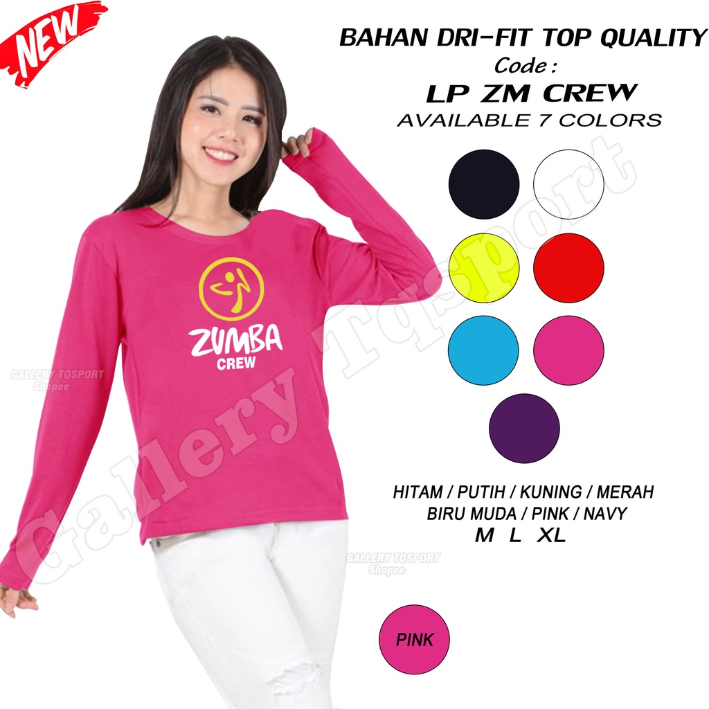 Kaos Olahraga Training Wanita Lengan Panjang