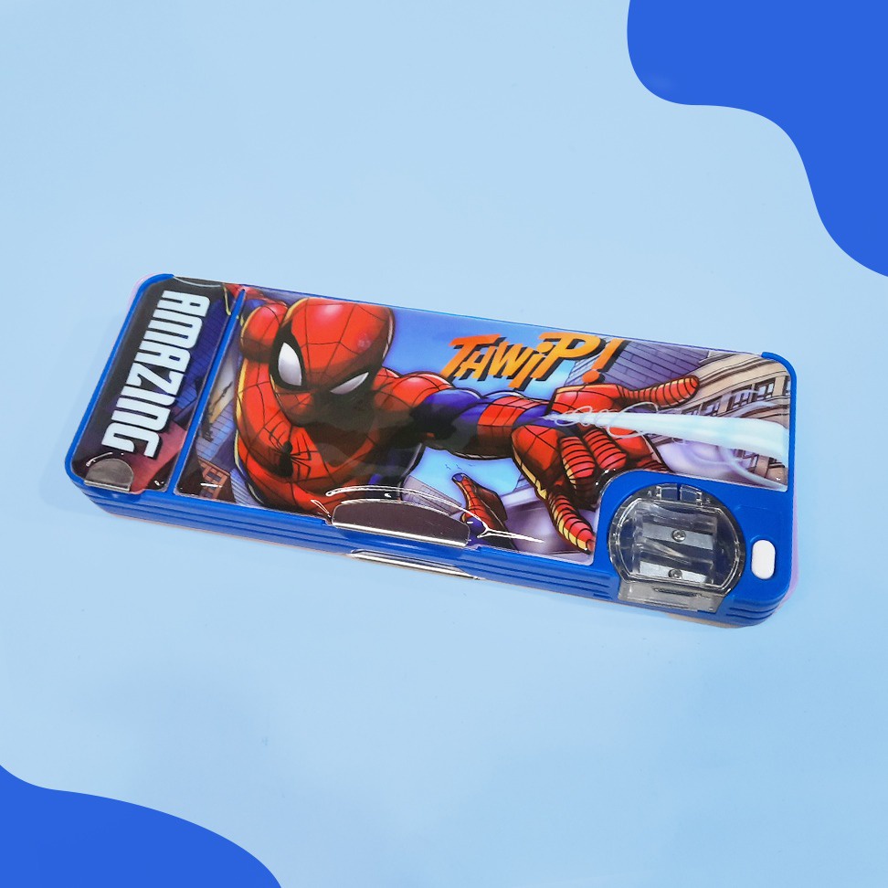 MARVEL SPIDERMAN ORIGINAL pop up pencil case magnetic/KOTAK PENSIL MAGNET DM28124A