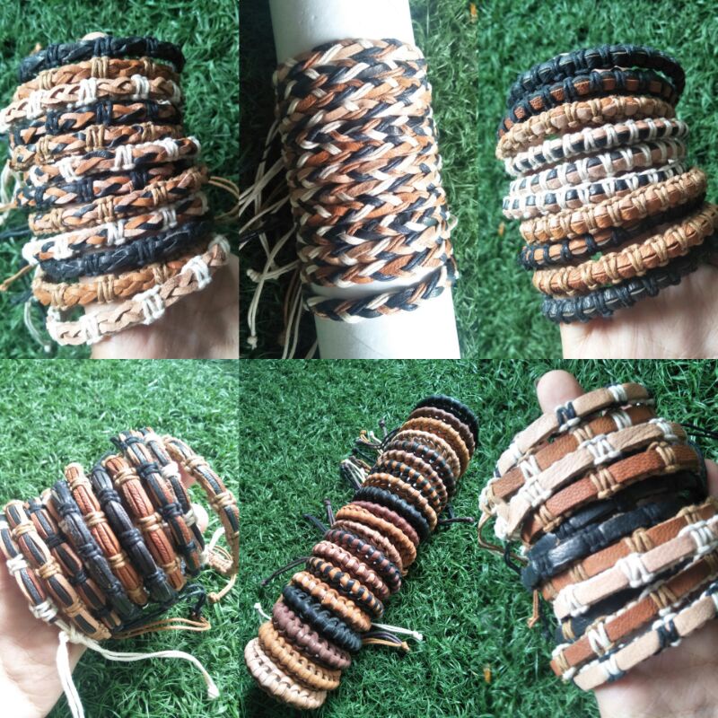 Gelang pria etnik kulit