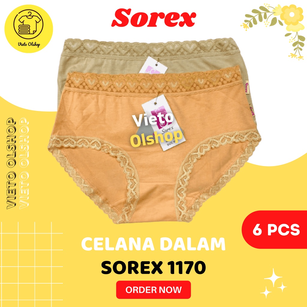 CD Sorex 1170 Mini Lusinan Celana Dalam Wanita Dewasa Sorek Isi 6 / Underwear Daleman Cewek Super So