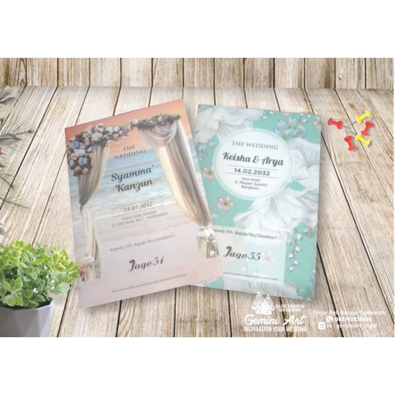 undangan blangko rustic