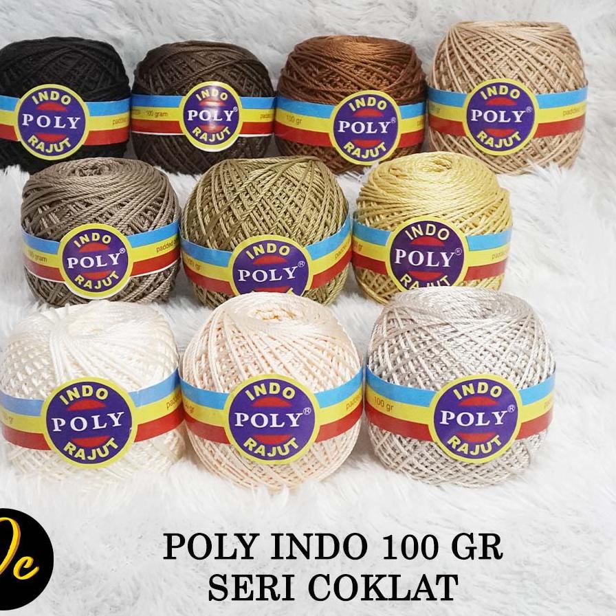 Insta Sell⛄ BENANG RAJUT POLY INDO SERI COKLAT, POLY KILAP 100 GR | 1.1 F⚡ash sale | COD | LAUNCHING