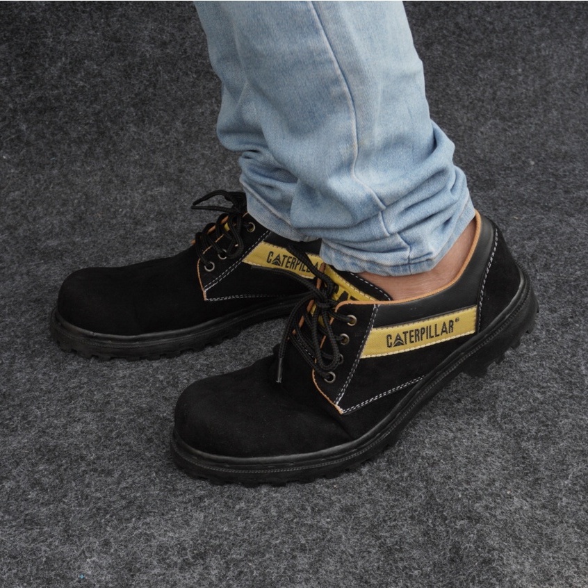 CUCI GUDANG - Sepatu Boots Pria Caterpillar SBY Sepatu Pria Safety Ujung Besi Fashion Pria Kerja