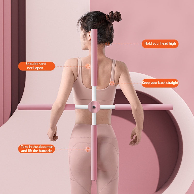 Tongkat Alat Bantu Latihan Yoga / Pilates / Fitness Pembentuk Tubuh / Punggung / Bahu Ukuran 76cm