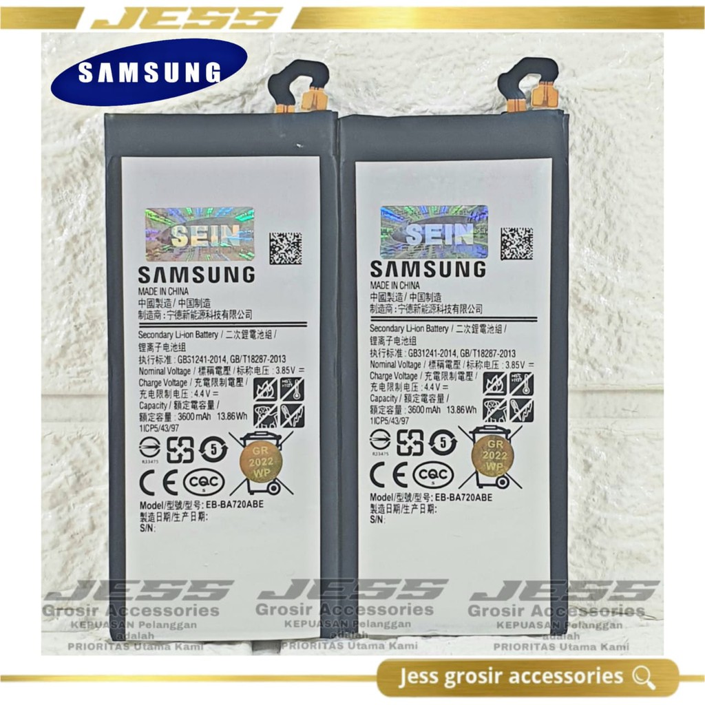 Baterai Samsung Galaxy A7 2017 &amp; A720 &amp; A720F &amp; SM-A720F Kode Batre EB-BA720ABE Battery Original