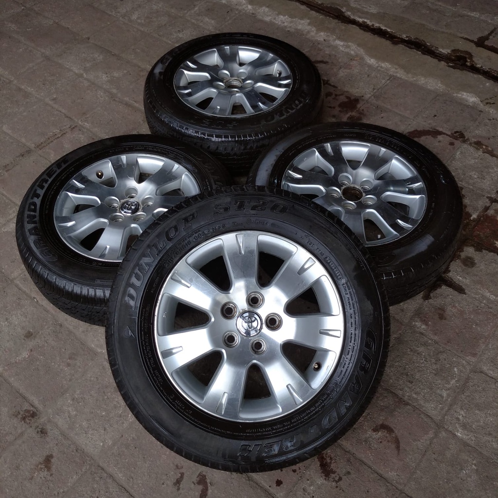 VELG MOBIL SEKEN ORIGINAL COPOTAN TOYOTA ALPHARD RING 16 + BAN SEKEN 215 65 R16