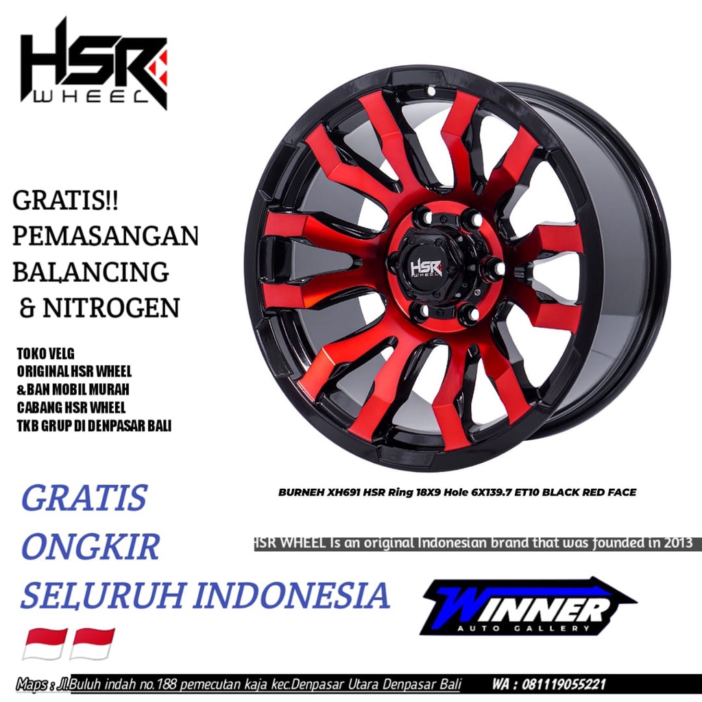 Velg Semi Offroad Ring 18 Lubang 6 Velg Mobil Panther Terrano Prado DLL