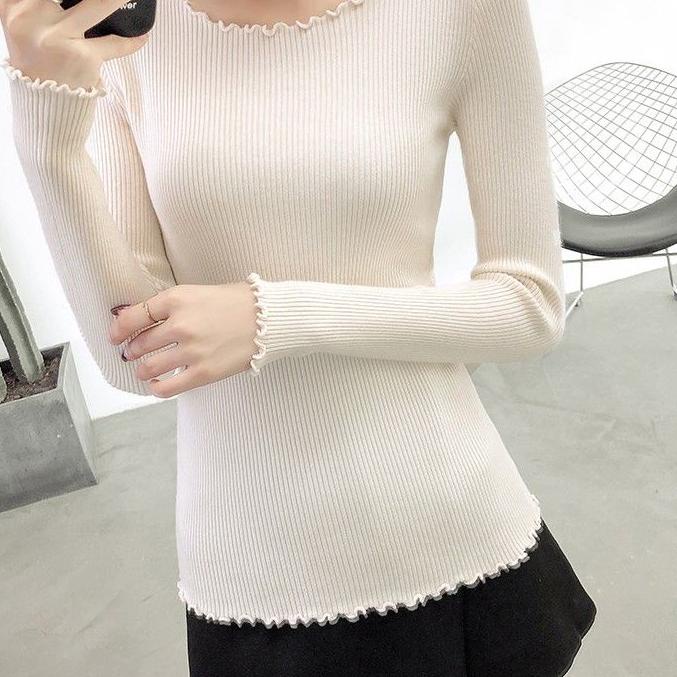 ➩ Inner Kriwil Rajut wanita / Baju Dalaman Kriwil Knit lengan panjang / Rajut Manset Wanita ☏