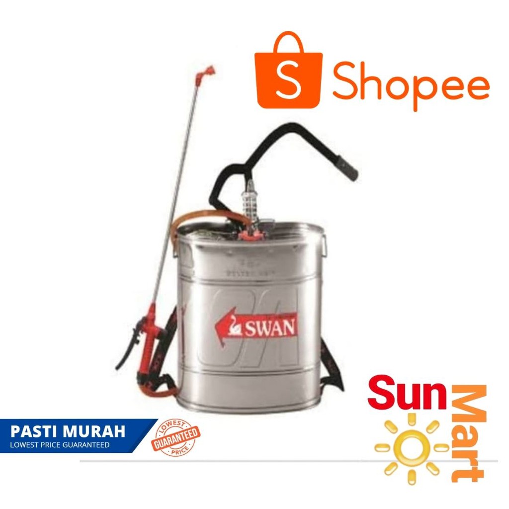 Swan Sprayer Stainles Pompa Semprotan Hama &amp; Desinfektan Manual 14 liter