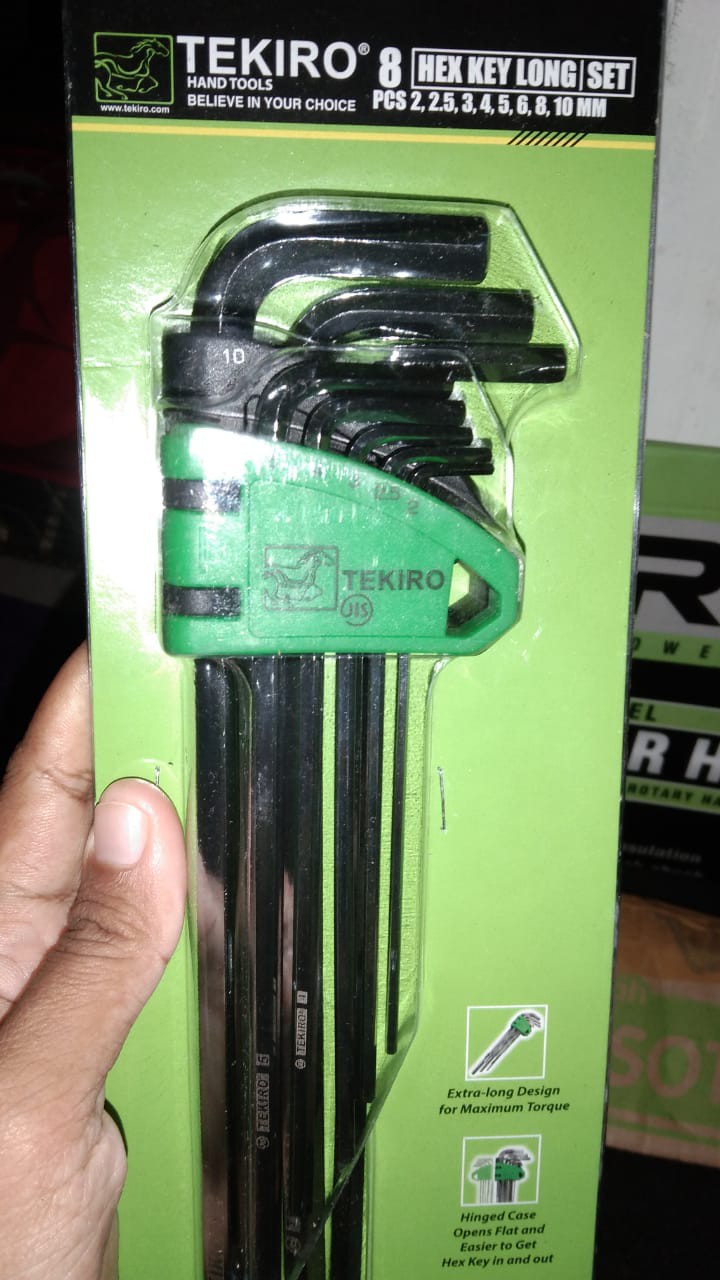 Kunci L Set 8pcs Panjang Tekiro