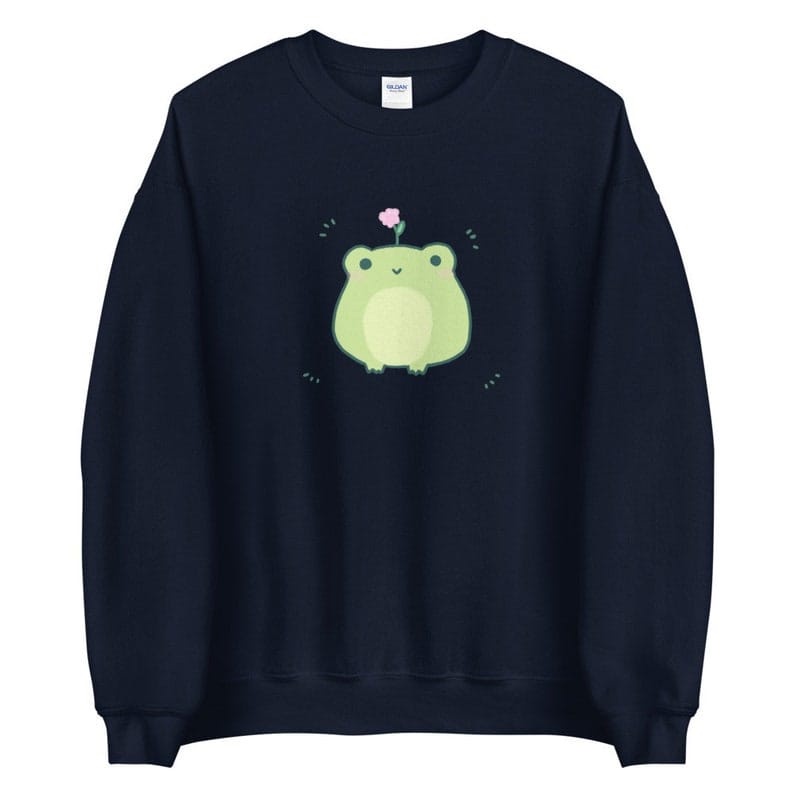 Sweater Basic Katak Lucu  II Sweatshirt Crewneck Print Katak Lucu ( Pria &amp; Wanita )