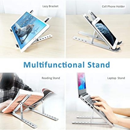 Laptop stand Portable Dudukan Laptop Aluminium Alloy Holder Laptop Lipat