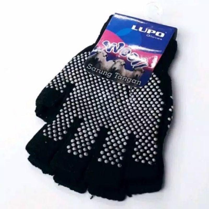 Sarung Tangan Motor Pria Wanita Anti Slip Tidak Licin Murah Glove Gloves Setengah Jari Motif Bintik