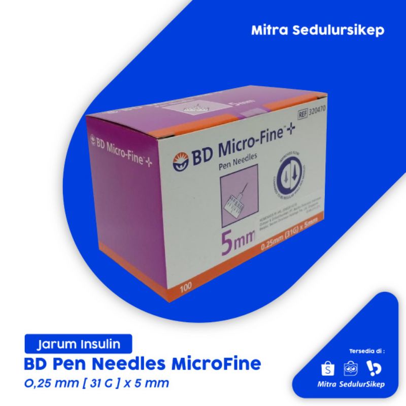 Jual Jarum Insulin Ungu L Jarum Bd Microfine Ungu G X Mm Shopee