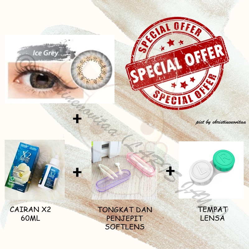 Paket Hemat Softlens Adelle by IrisLab BIG EYES 16 mm NORMAL