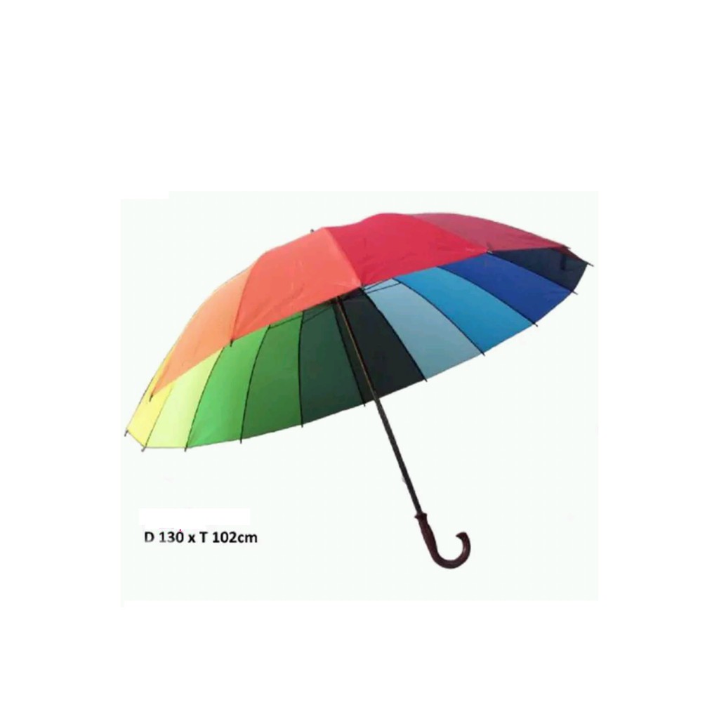 Payung golf pelangi besar warna warni 16 jari rainbow jumbo umbrella /WAJIB BACA DESKRIPSI