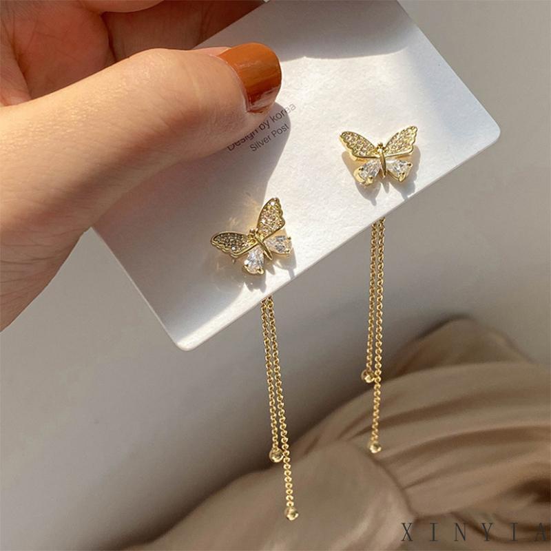 【COD】Anting Korea Earrings Anting kupu-kupu Anting Anting Tindik Perhiasan Wanita fashion Murah