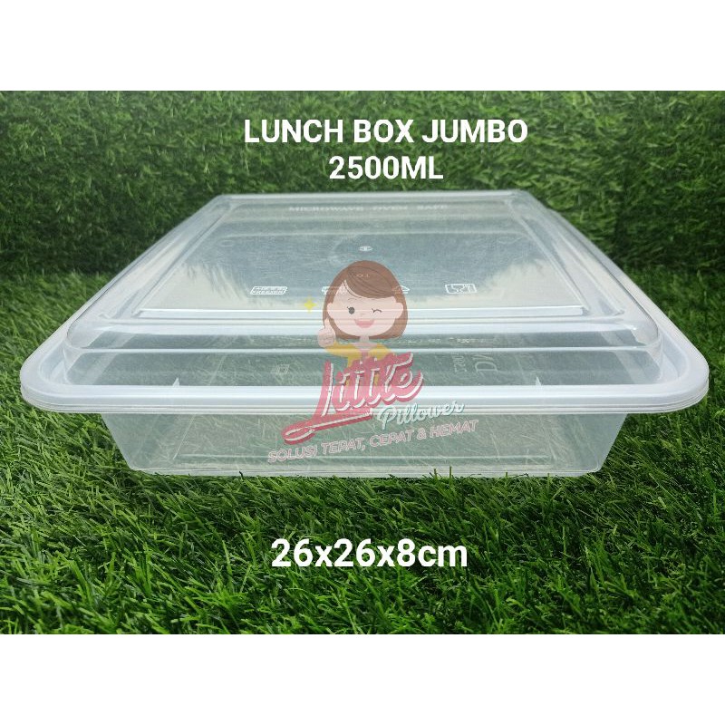 LUNCH BOX JUMBO 2500ML - THINWALL JUMBO 2500ML - Kotak Makan Plastik Besar