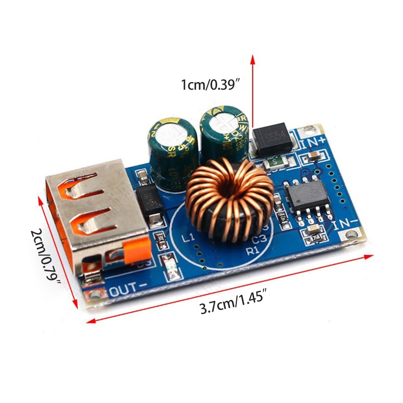 Btsg Modul Konverter Boost Buck-Down Power Supply Dc 12v 24V Adjustable