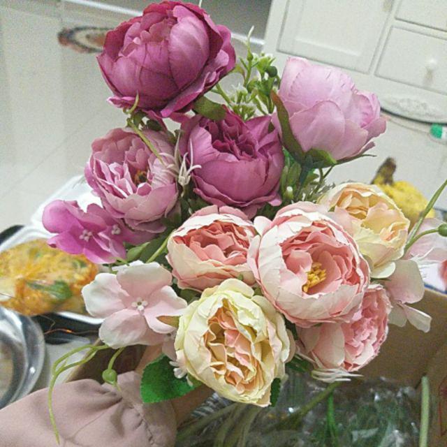Bunga Peoni Rustic Mini /  Small Rustic Peony Bunch (b20004)