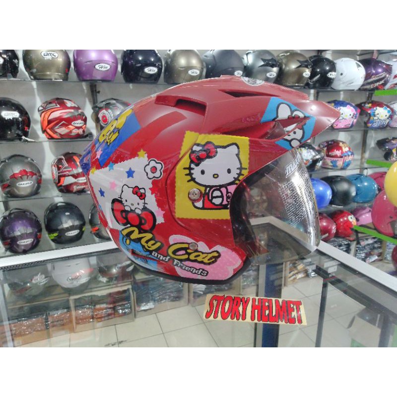 Promo Helm Anak Tanggung umur 10-15tahun SNI helm cowok cewek