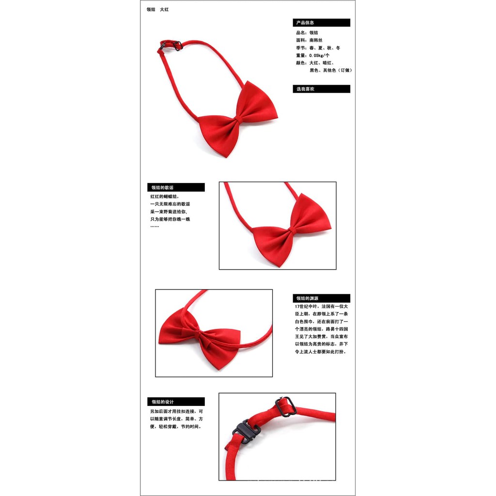 DKK pita dasi kupu-kupu polos dewasa seragam sekolah kantor bow tie