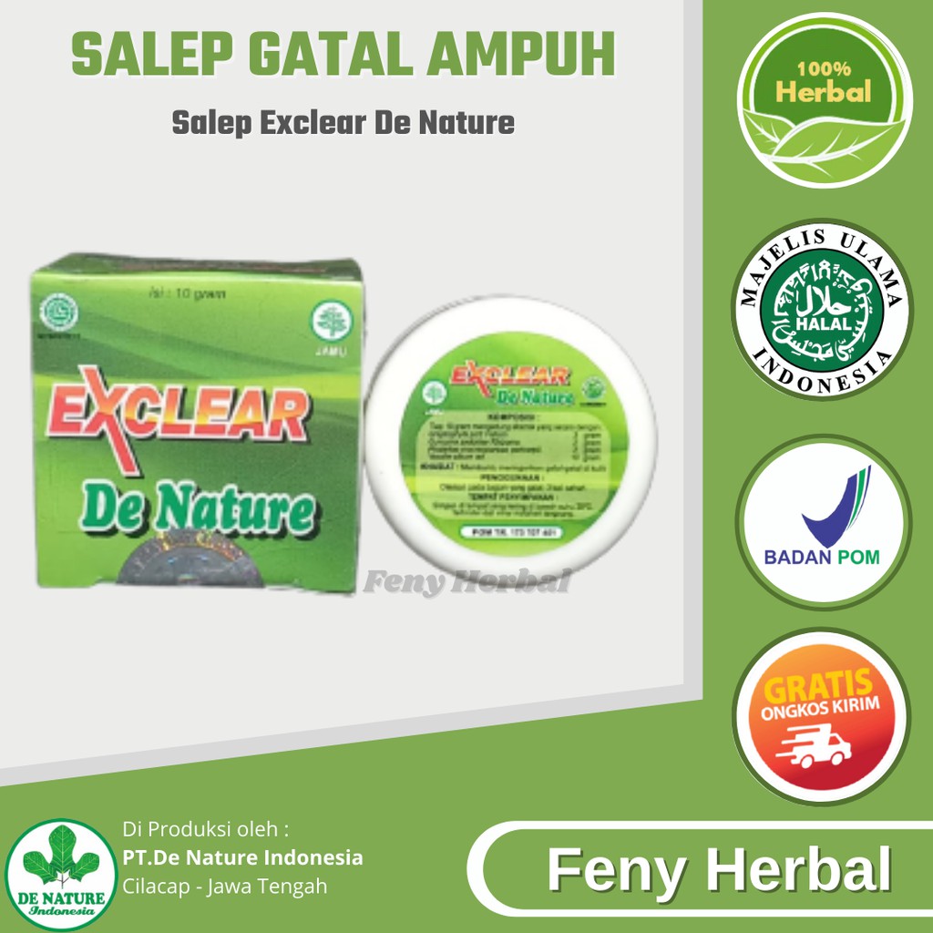 Salep Exclear De Nature Salep Gatal Selangkangan Paling Ampuh -Salep Gatal Kulit Jamur Ampuh - Obat 